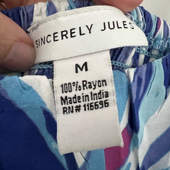 Sincerely Jules Flowy Abstract‎ Print Maxi Dress Spaghetti Strap Size medium - Picture 4 of 8